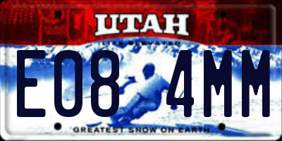 UT license plate E084MM