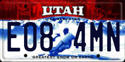 UT license plate E084MN
