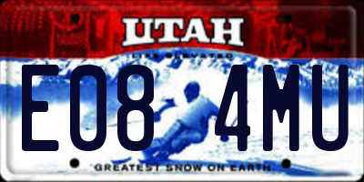 UT license plate E084MU