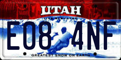 UT license plate E084NF