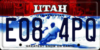 UT license plate E084PQ