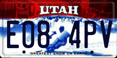 UT license plate E084PV