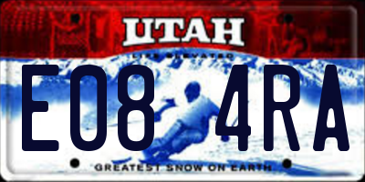 UT license plate E084RA