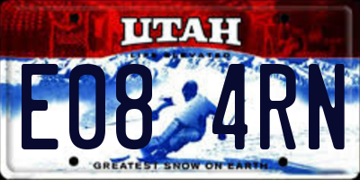 UT license plate E084RN