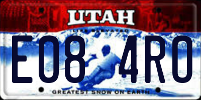 UT license plate E084RO