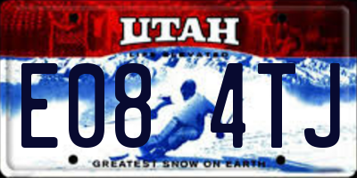 UT license plate E084TJ