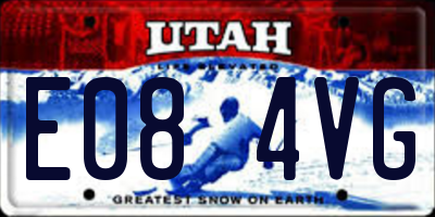 UT license plate E084VG