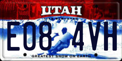 UT license plate E084VH