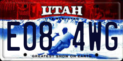 UT license plate E084WG