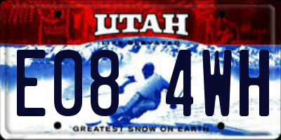 UT license plate E084WH