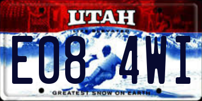 UT license plate E084WI