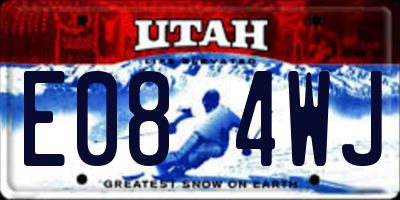 UT license plate E084WJ
