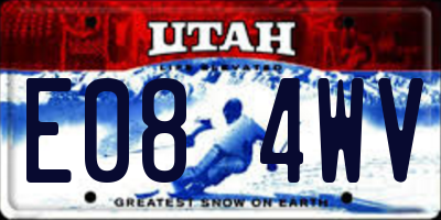 UT license plate E084WV