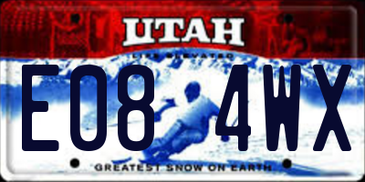 UT license plate E084WX