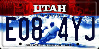 UT license plate E084YJ