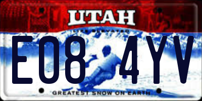 UT license plate E084YV
