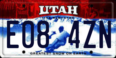 UT license plate E084ZN