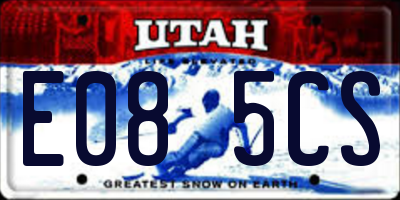 UT license plate E085CS