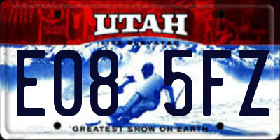 UT license plate E085FZ