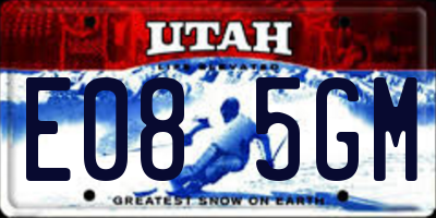 UT license plate E085GM