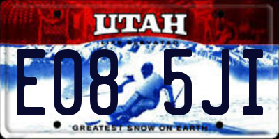 UT license plate E085JI