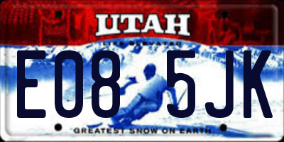 UT license plate E085JK