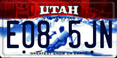 UT license plate E085JN