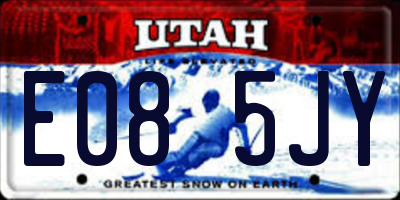 UT license plate E085JY