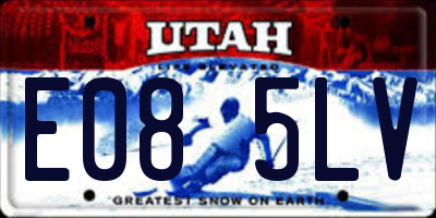 UT license plate E085LV