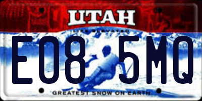 UT license plate E085MQ