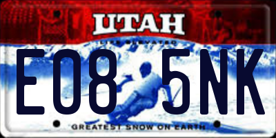 UT license plate E085NK