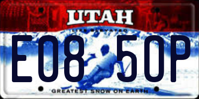 UT license plate E085OP
