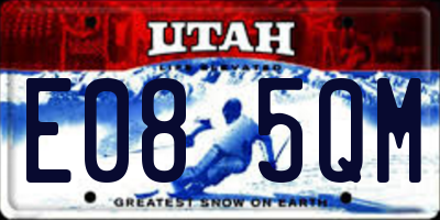 UT license plate E085QM