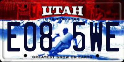 UT license plate E085WE