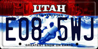 UT license plate E085WJ