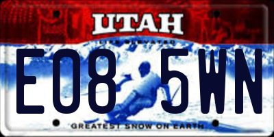 UT license plate E085WN
