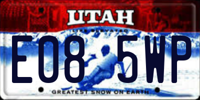 UT license plate E085WP