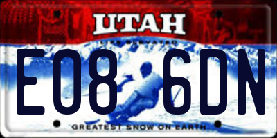 UT license plate E086DN