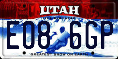 UT license plate E086GP