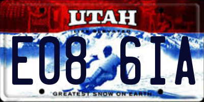 UT license plate E086IA