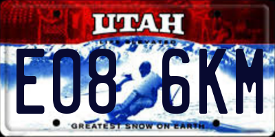UT license plate E086KM