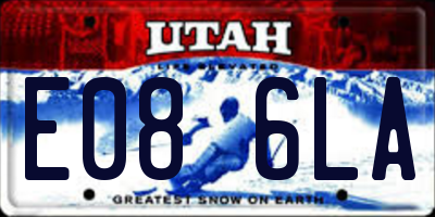 UT license plate E086LA