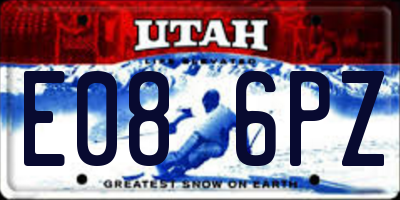 UT license plate E086PZ