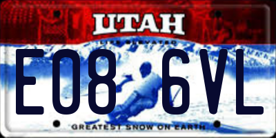 UT license plate E086VL