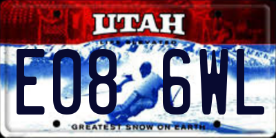 UT license plate E086WL