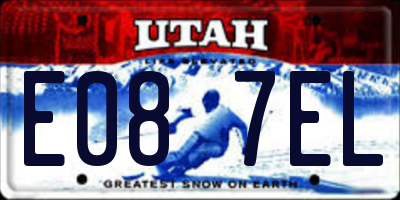 UT license plate E087EL