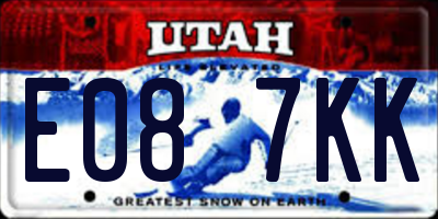 UT license plate E087KK
