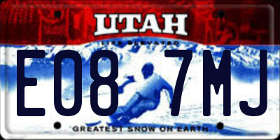 UT license plate E087MJ