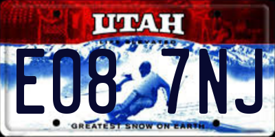 UT license plate E087NJ