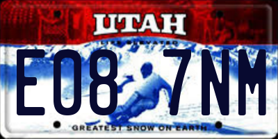 UT license plate E087NM